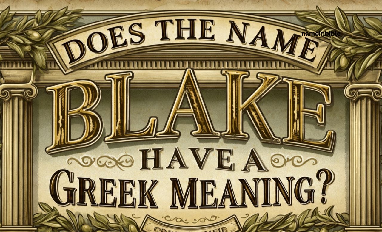 Does the Name Blake Have a Greek Meaning?