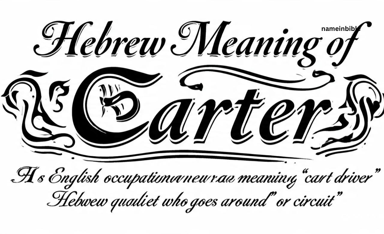 Hebrew meaning of Carter