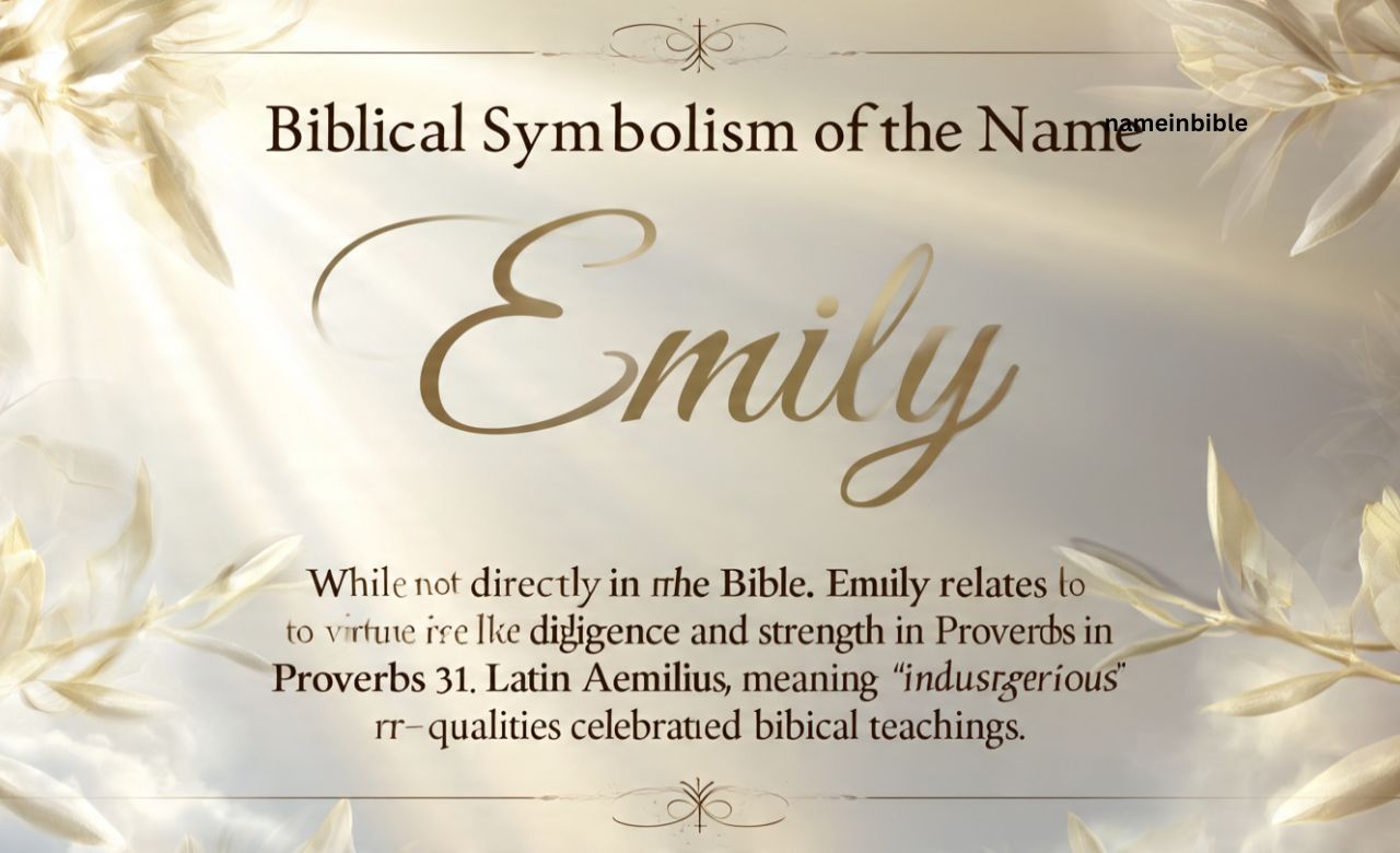 Is Emily a Biblical or Christian Name
