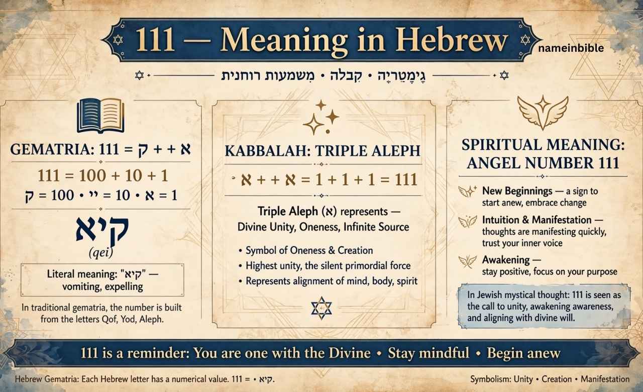 111 Meaning in Hebrew