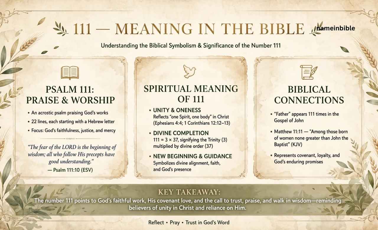 The Spiritual Meaning of 111 in Christianity