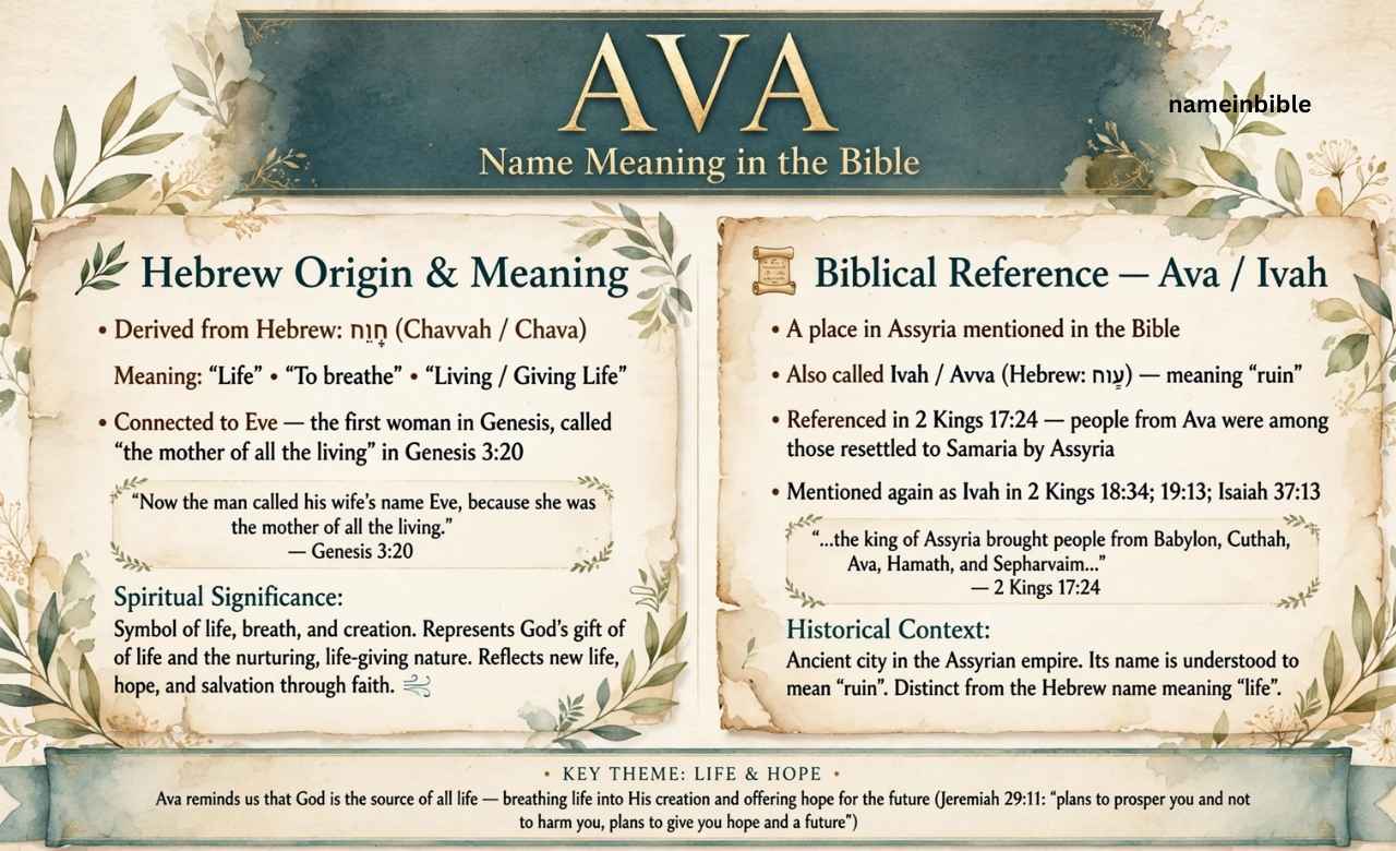 Ava Name Meaning in the Bible