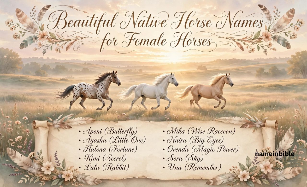 Beautiful Native Horse Names for Female Horses