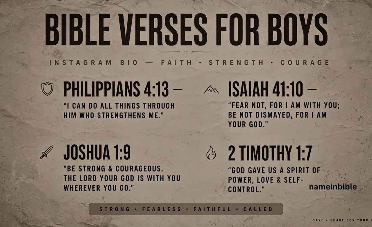Bible Verses for Instagram Bio for Boys 