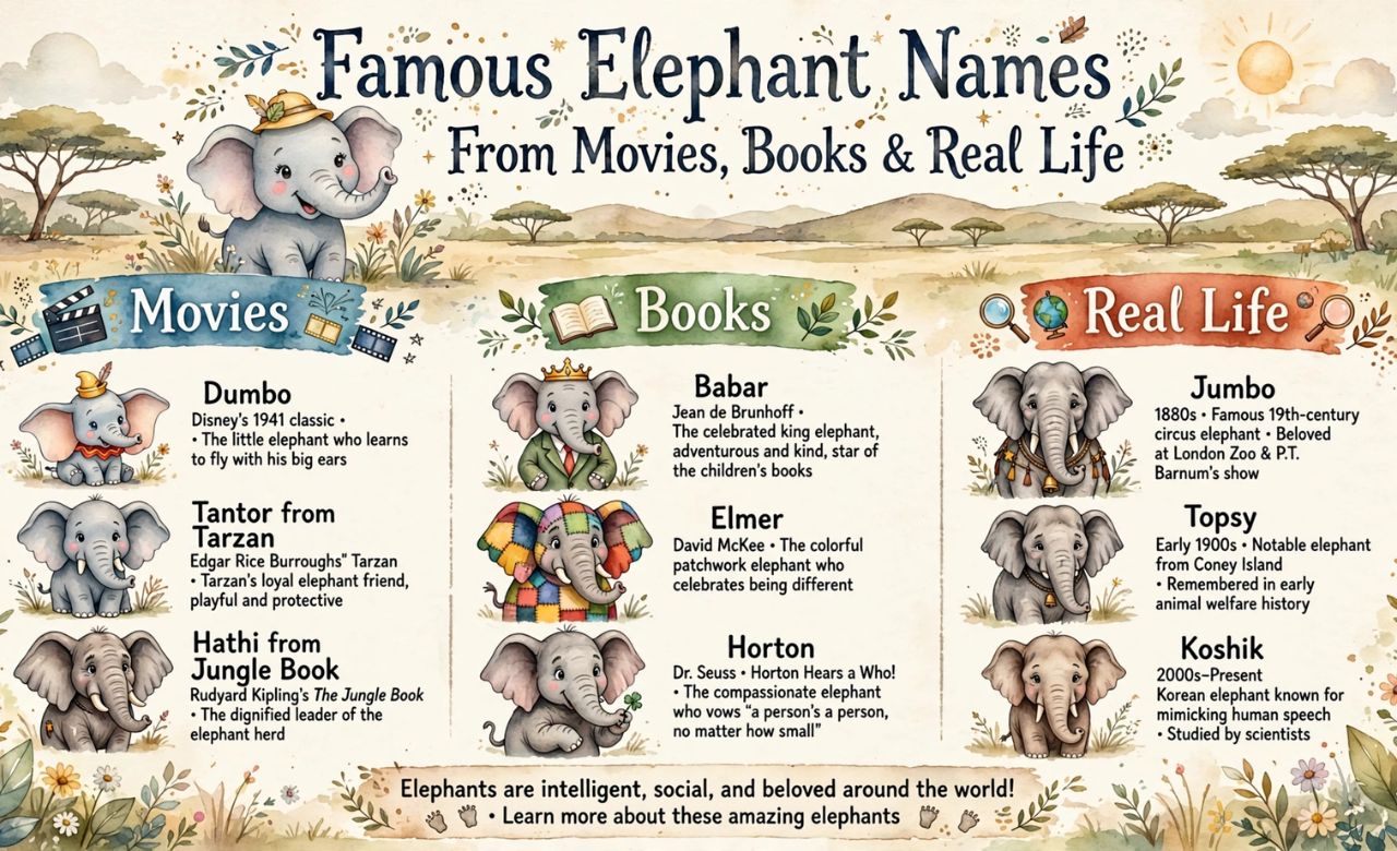 Famous Elephant Names From Movies, Books & Real Life