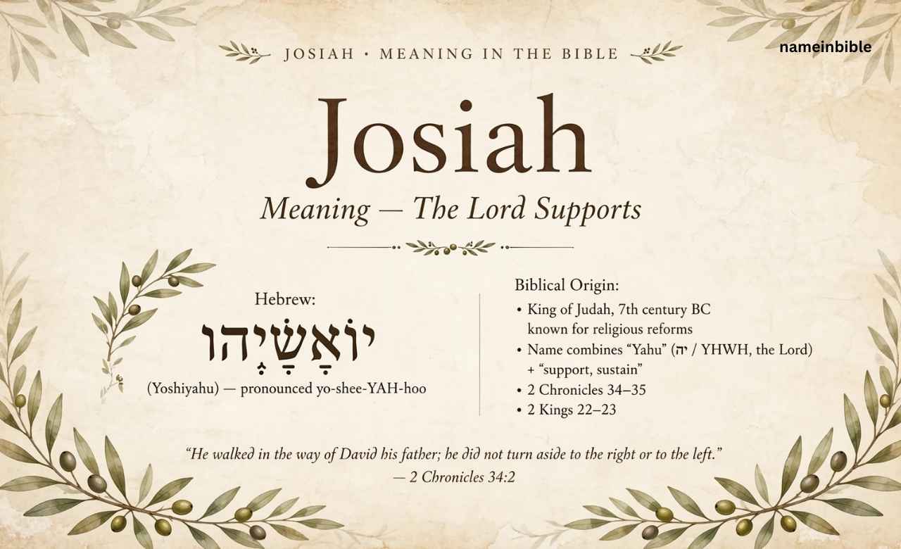 Josiah Mean in the Bible