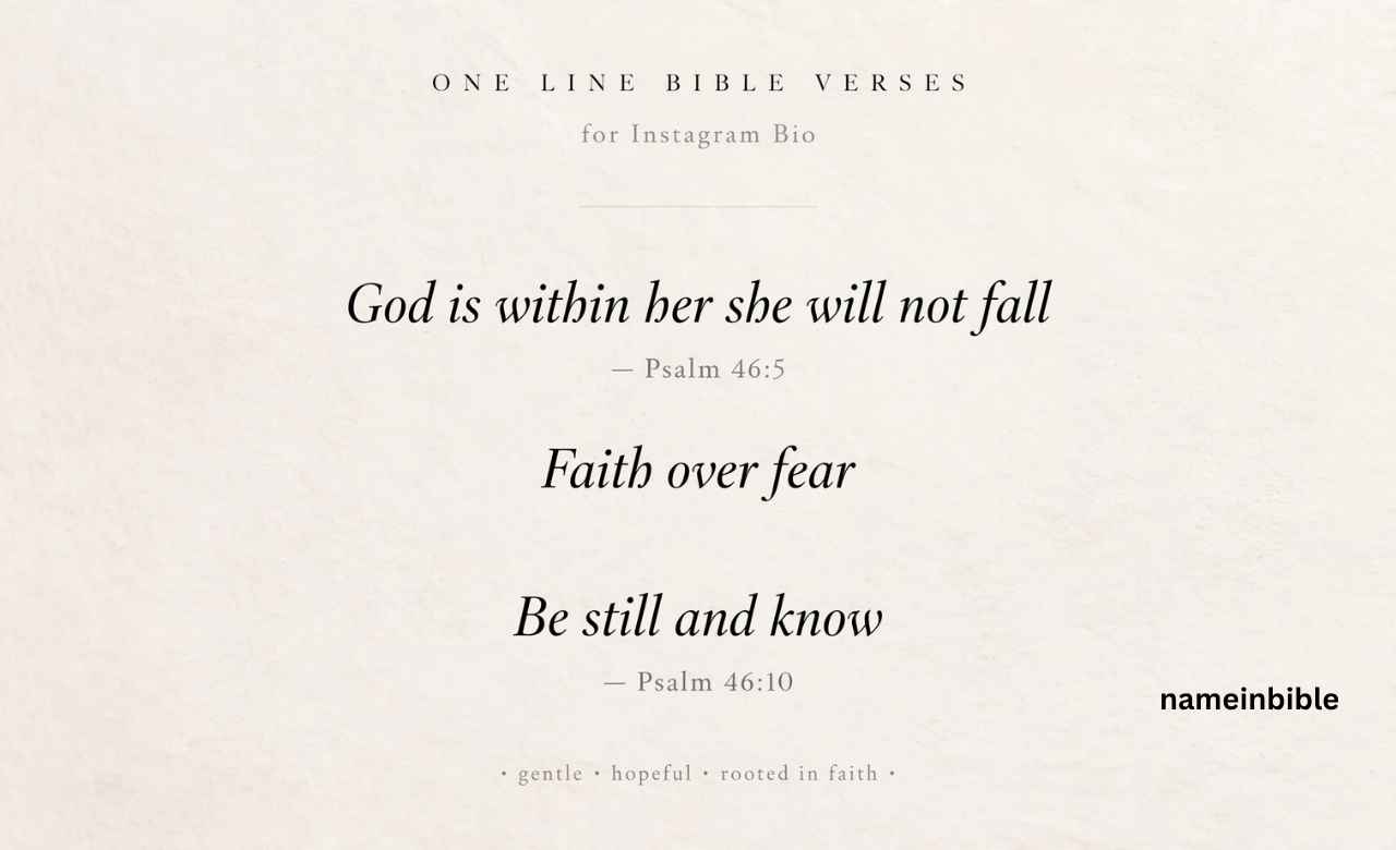 One Line Bible Verses for Instagram Bio
