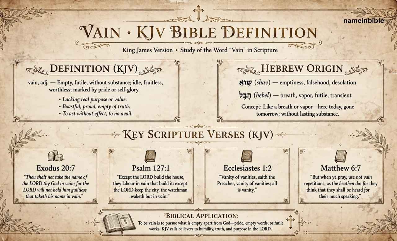 vain Bible definition KJV