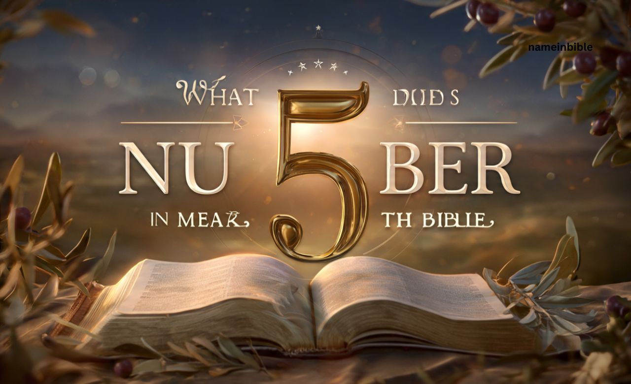 what does the number 5 mean in the Bible