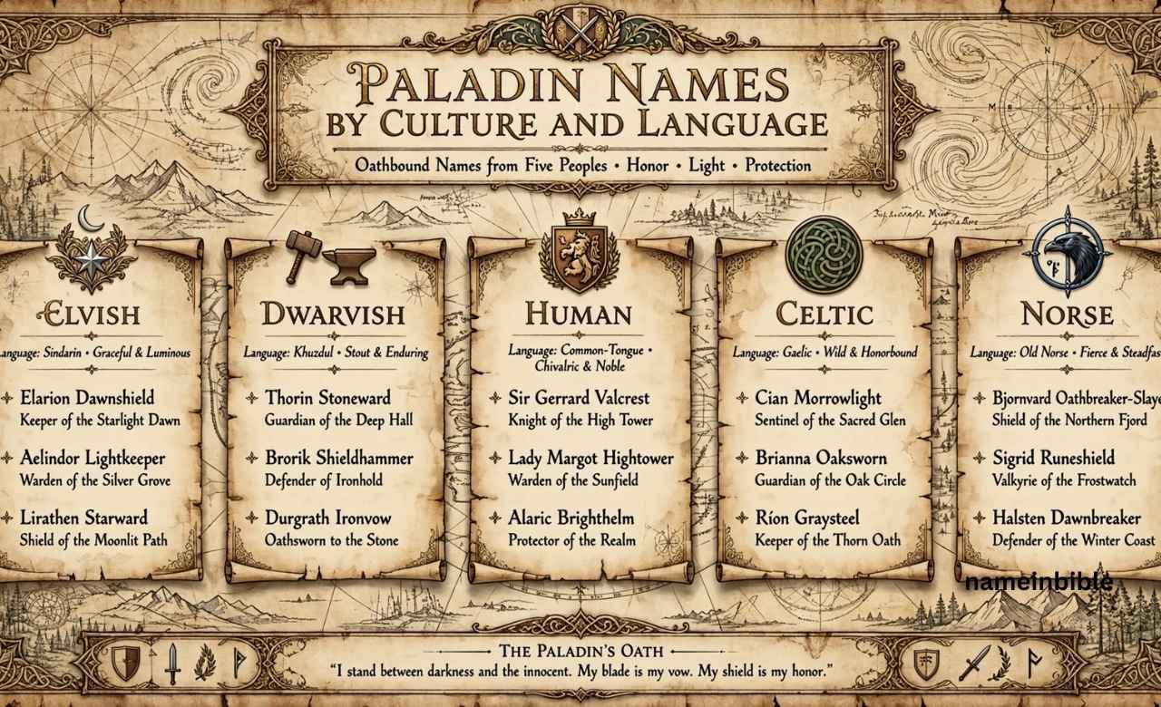 Paladin Names by Culture and Language