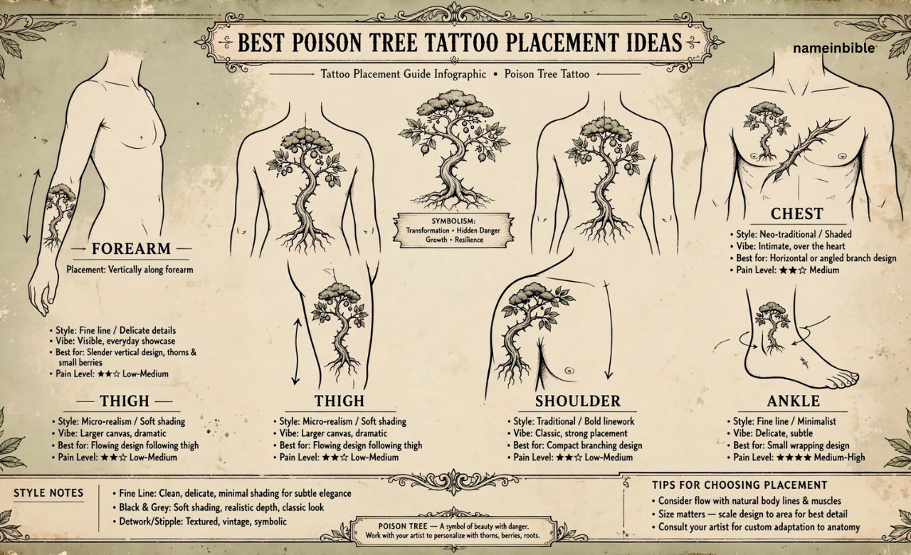 Best Poison Tree Tattoo Placement Ideas