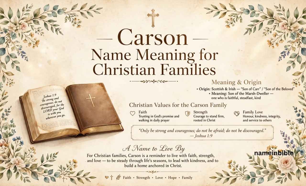 Carson Name Meaning for Christian Families