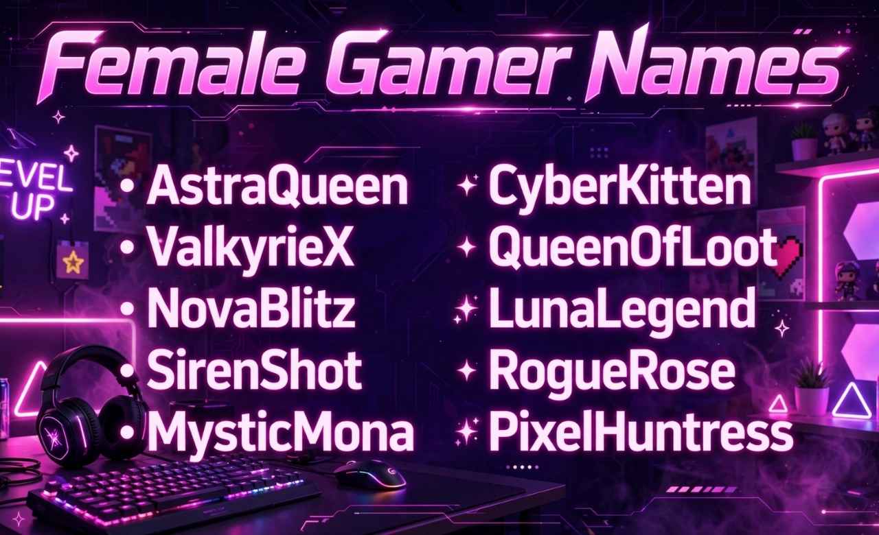 female gamer names