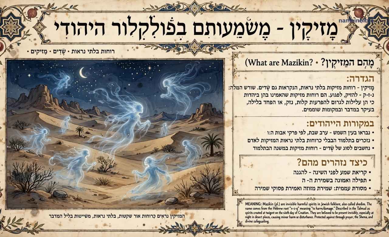 Meaning of Mazikeen in Jewish