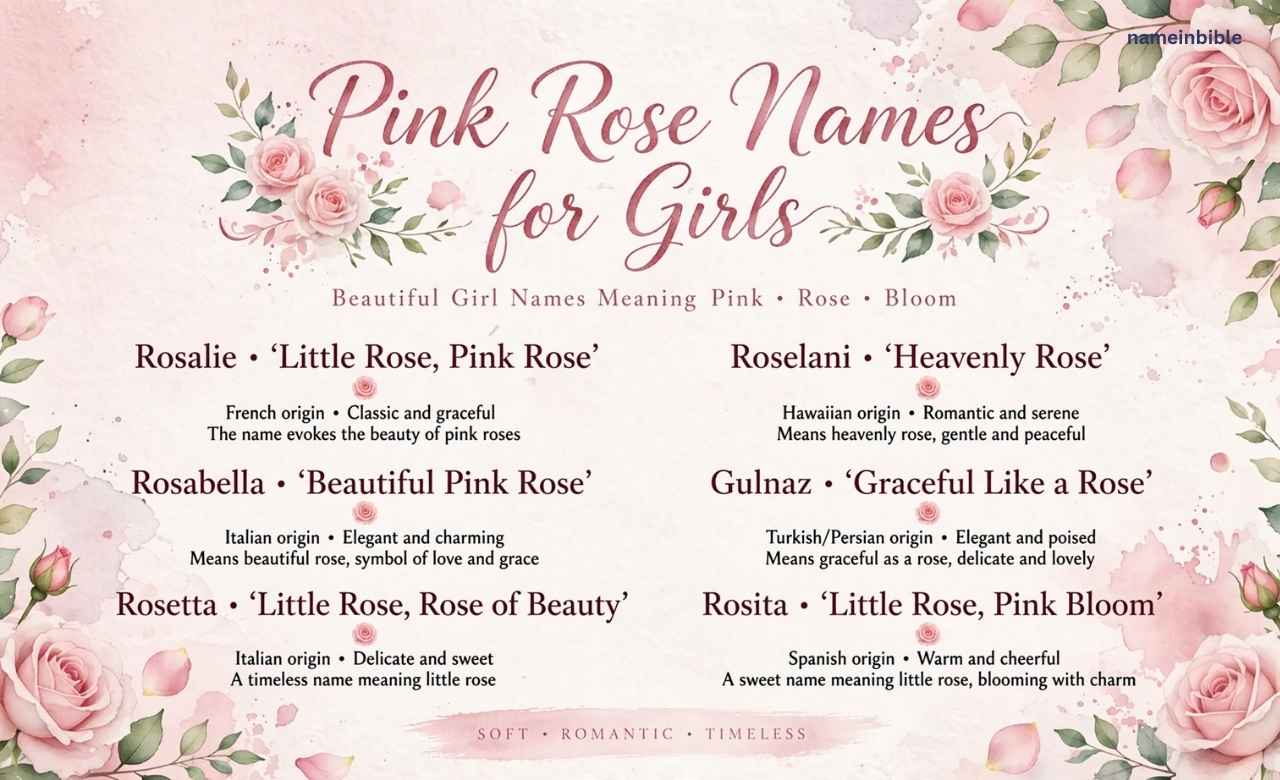 Pink Rose Names for Girls