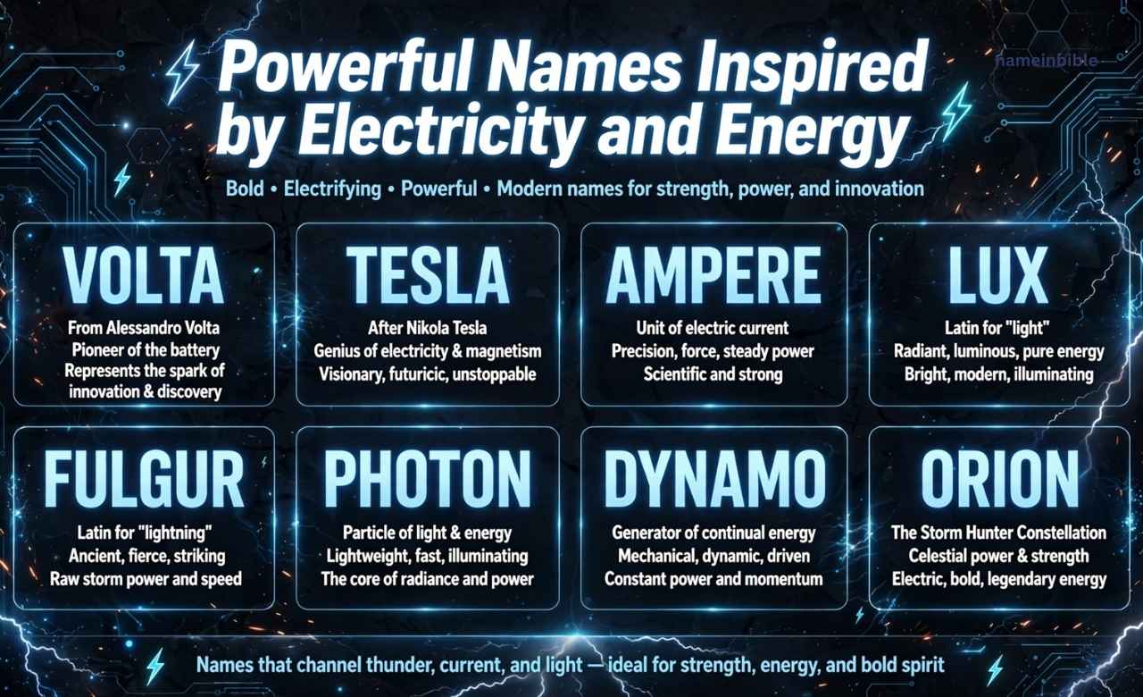 Powerful Names Inspired by Electricity and Energy