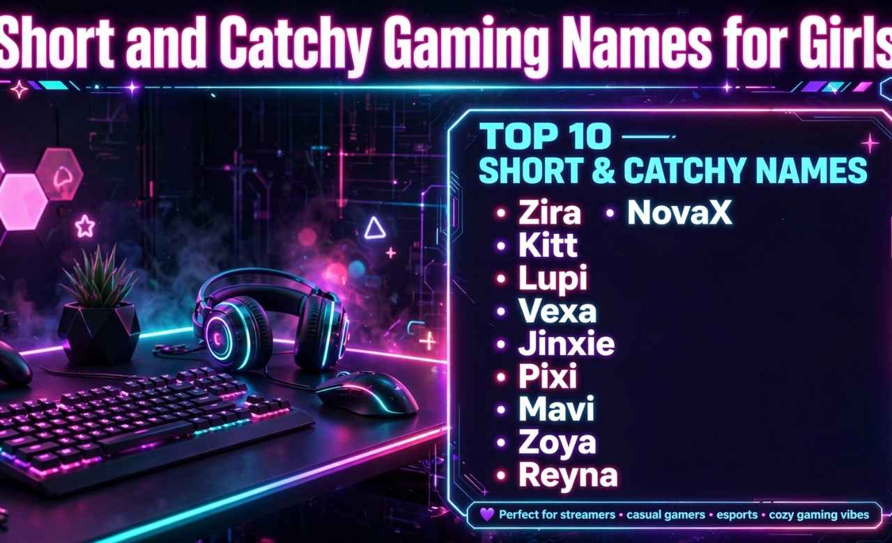 Short and Catchy Gaming Names for Girls
