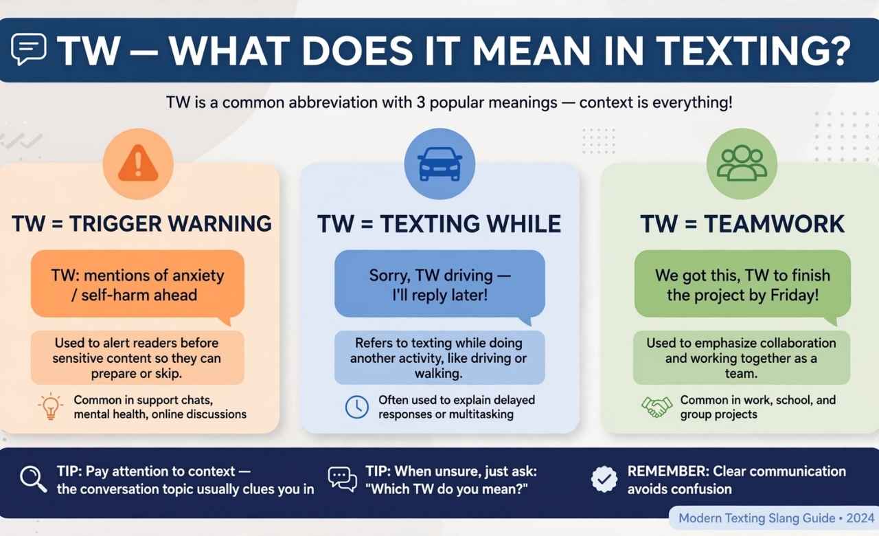TW Mean in Texting