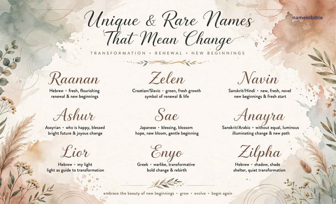 Unique and Rare Names That Mean Change