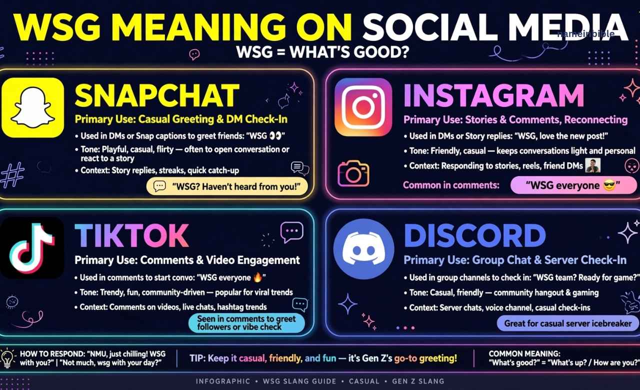 WSG Meaning on Snapchat, Instagram, TikTok, and Discord