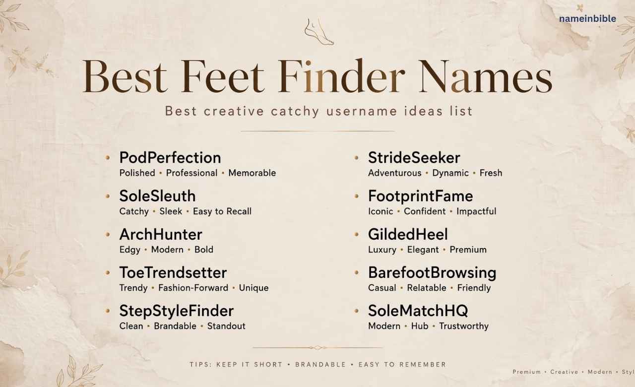 Best Feet Finder Names