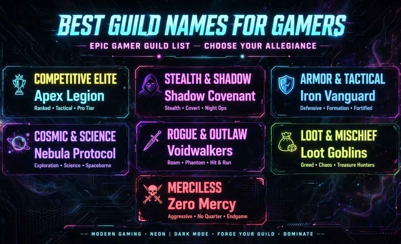 Best Guild Names for Gamers