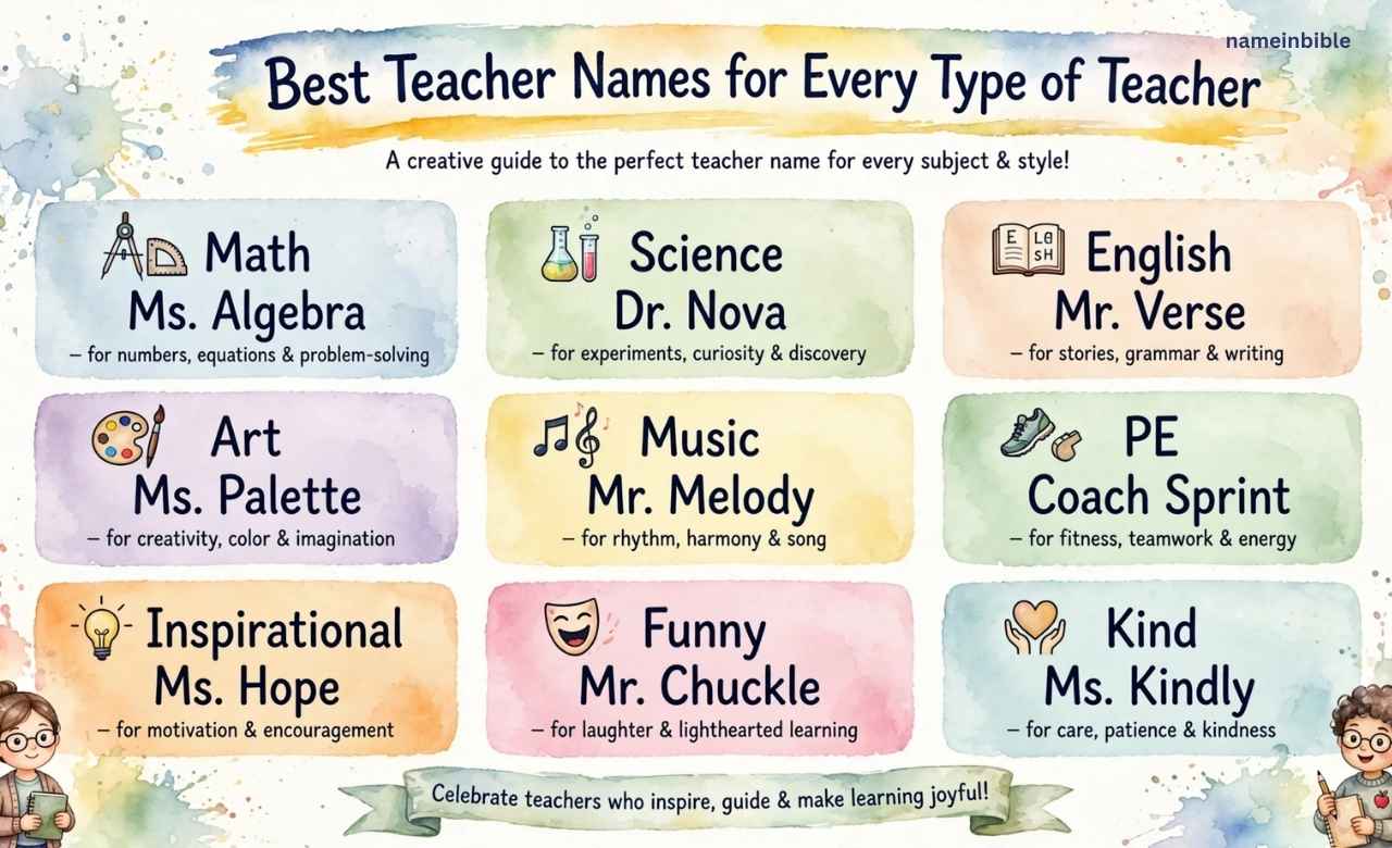 Best Teacher Names for Every Type of Teacher