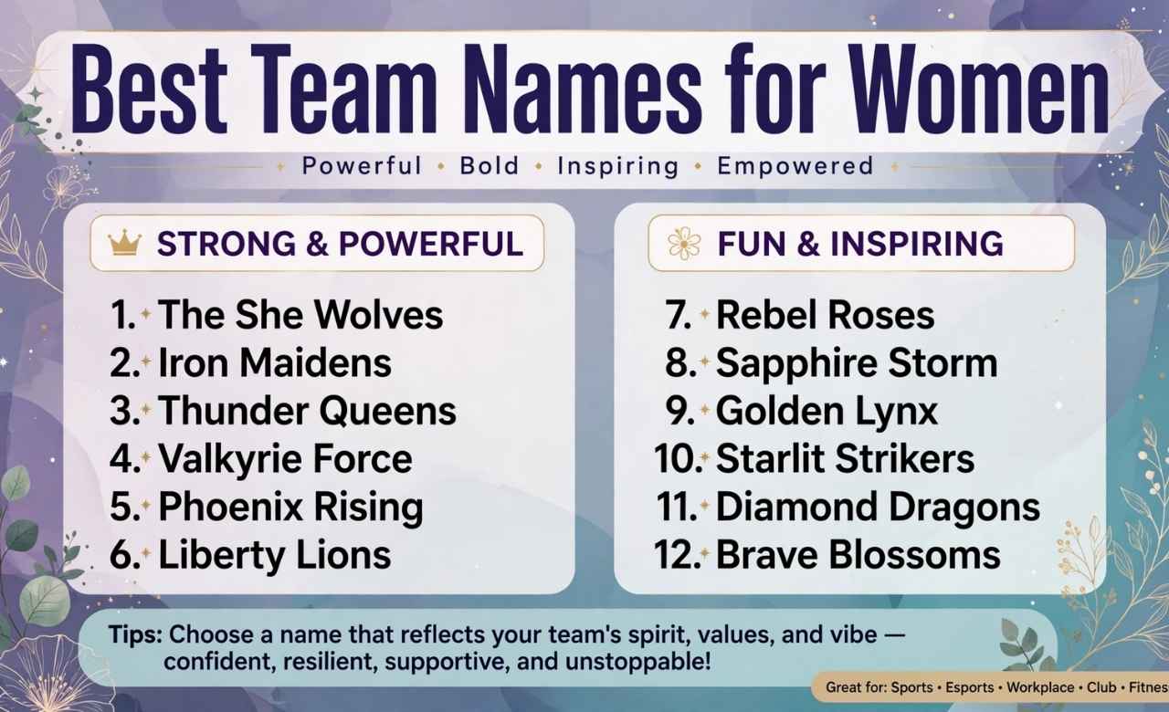 Best Team Names for Women