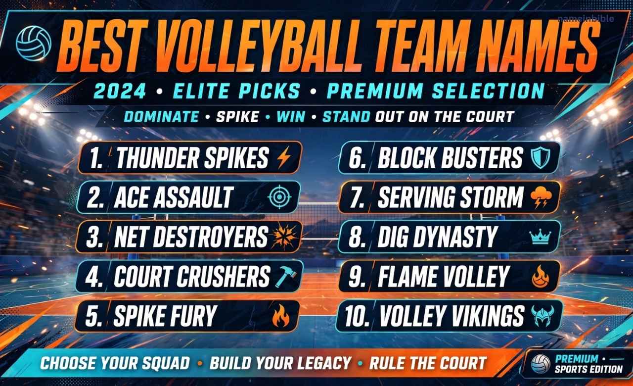 Best Volleyball Team Names
