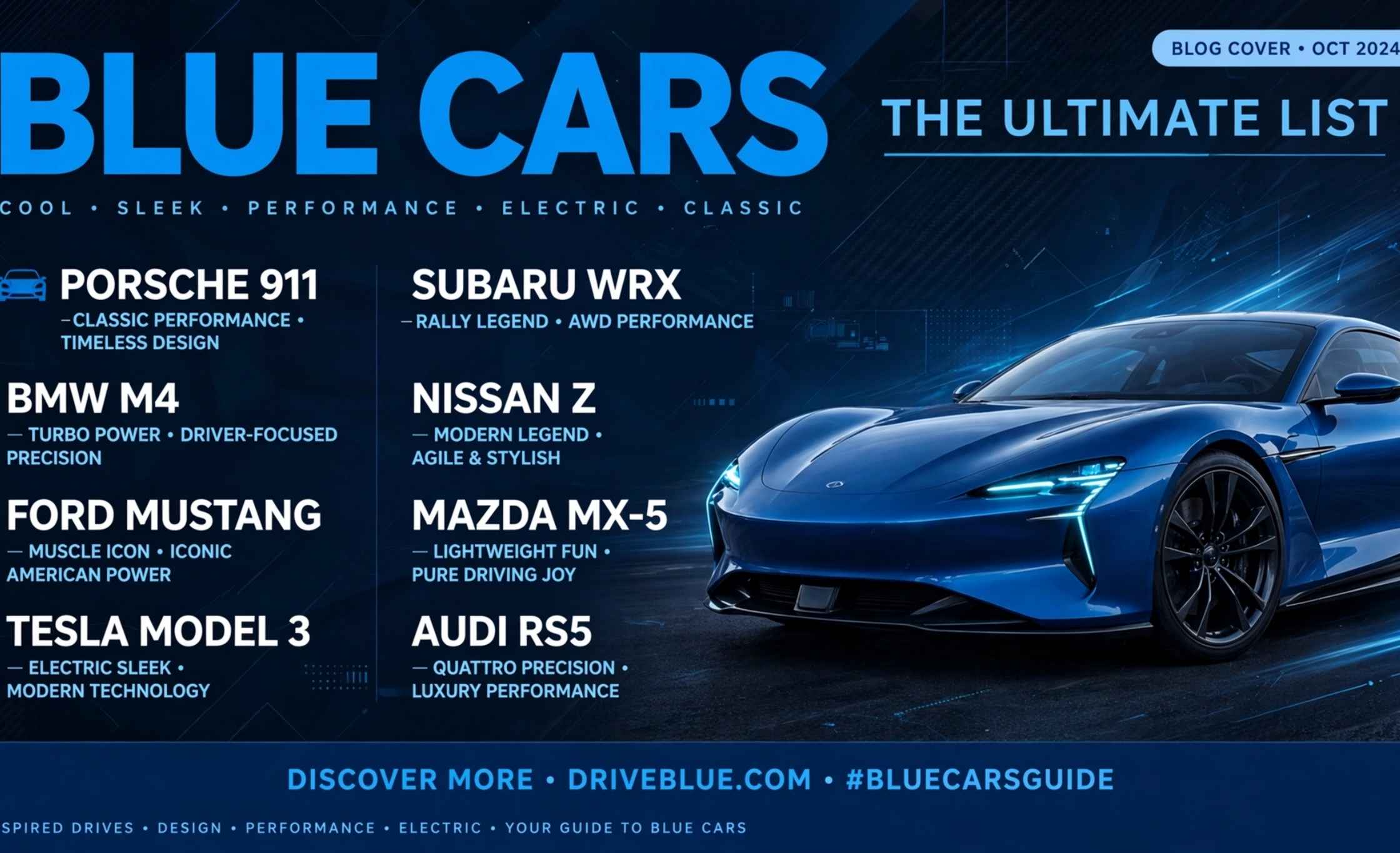 car names for blue cars
