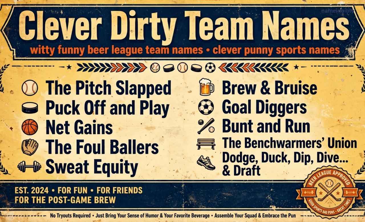 Clever Dirty Team Names