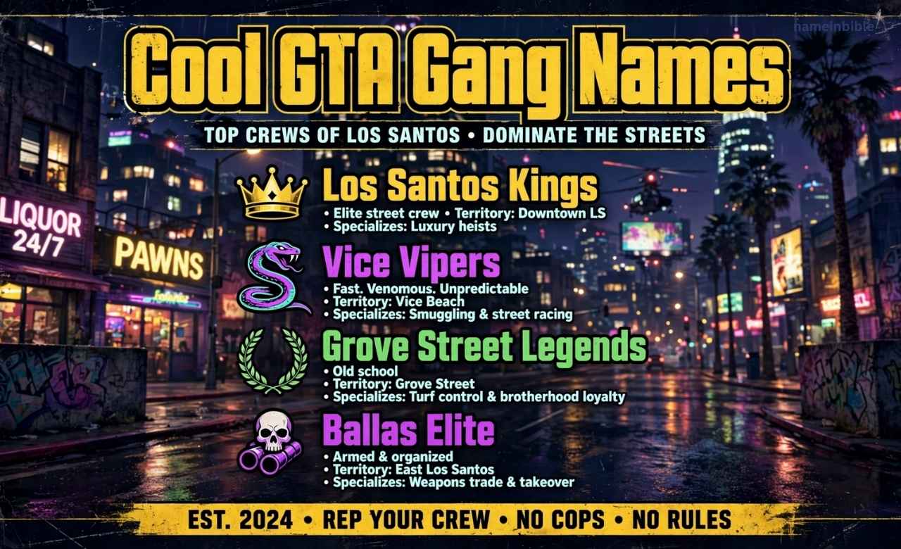 Cool GTA Gang Names