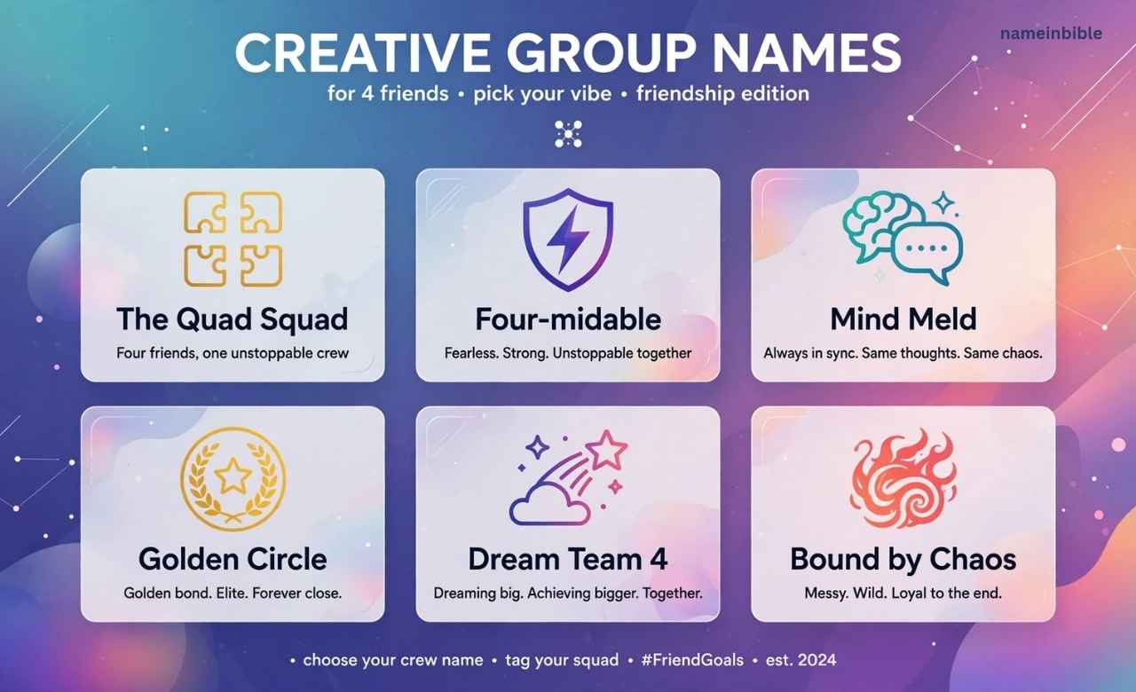 Creative Group Names for 4 Friends