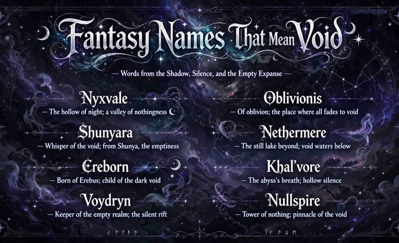 Fantasy Names That Mean Void 