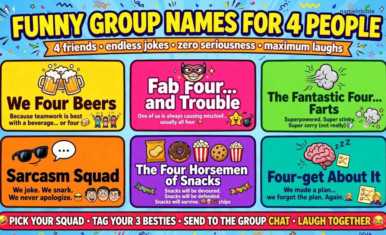 Funny Group Names for 4 People