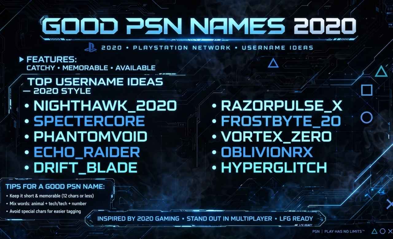 good psn names 2020