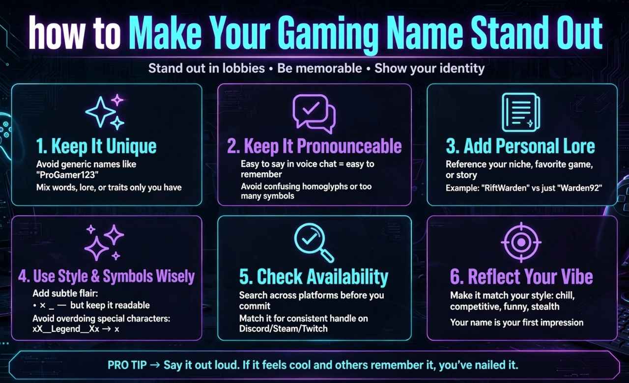 How to Make Your Gaming Name Stand Out