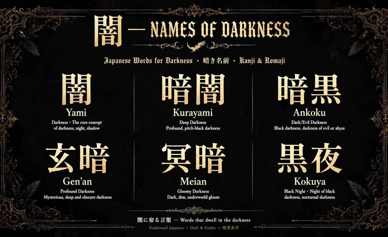 darkness  Japanese names