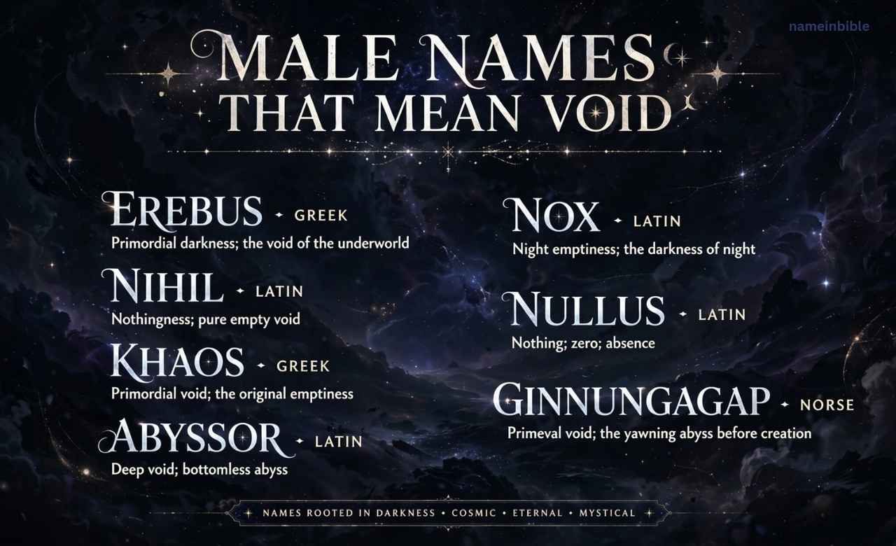 Male Names That Mean Void