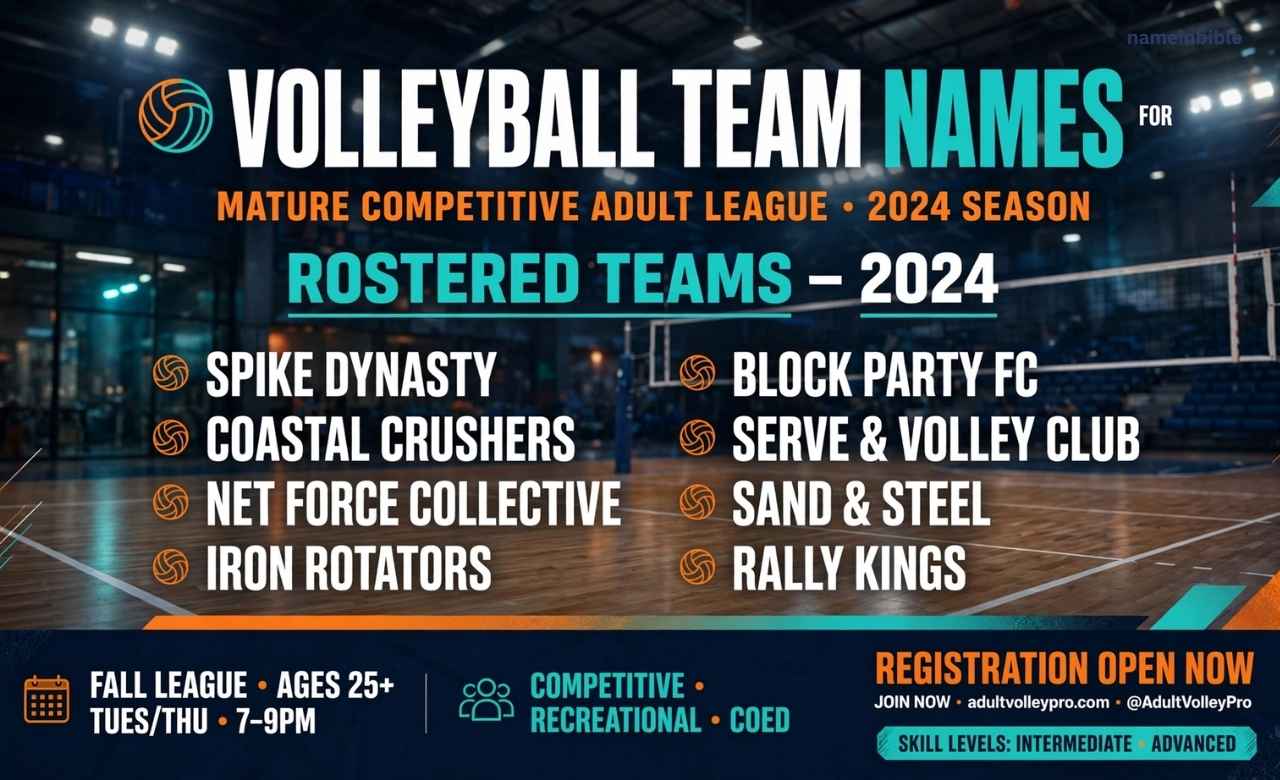 Volleyball Team Names for Adults