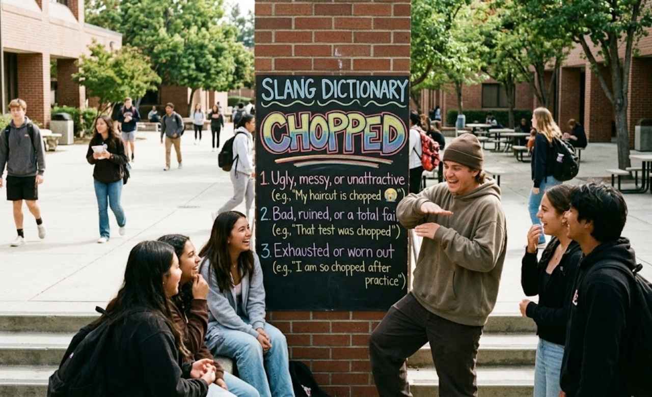chopped meaning slang