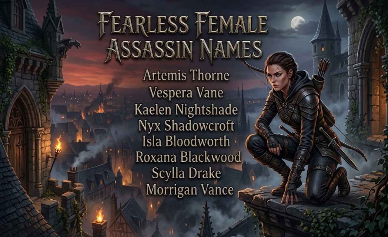 Female Assassin Names for Fearless Characters