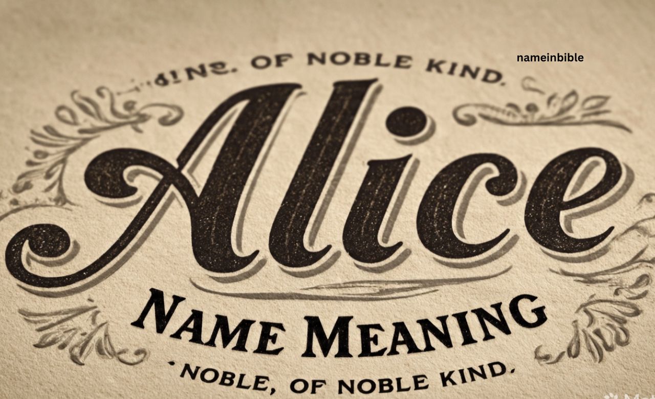 Alice Name Meaning in the Bible