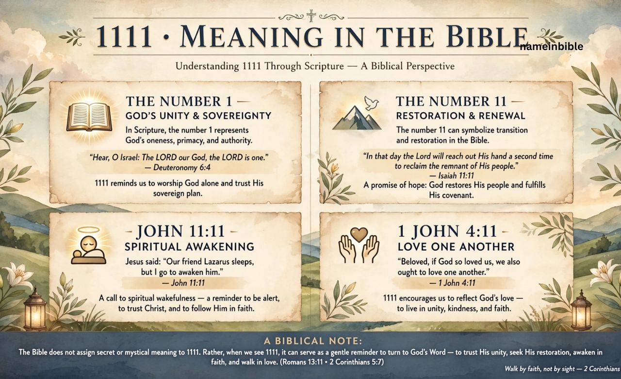 1111 Meaning in the Bible