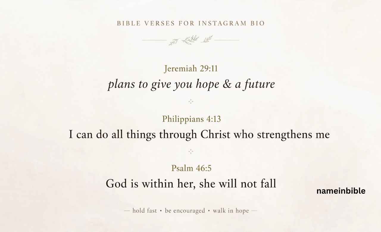 Bible Verses for Instagram Bio