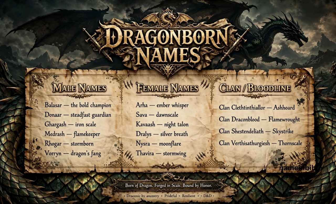 Dragonborn Names