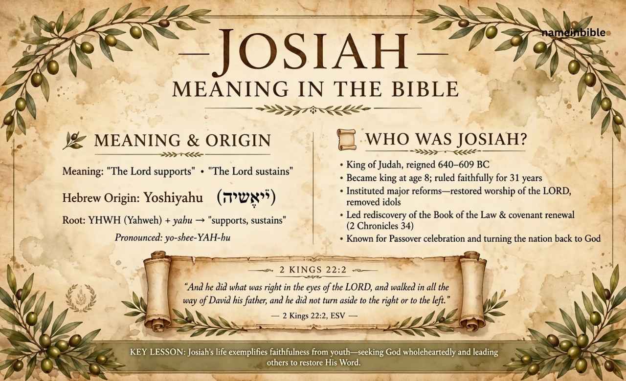 Josiah Meaning in the Bible
