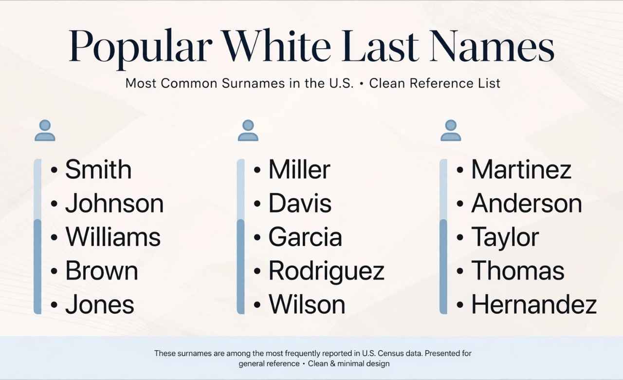 Popular White Last Names