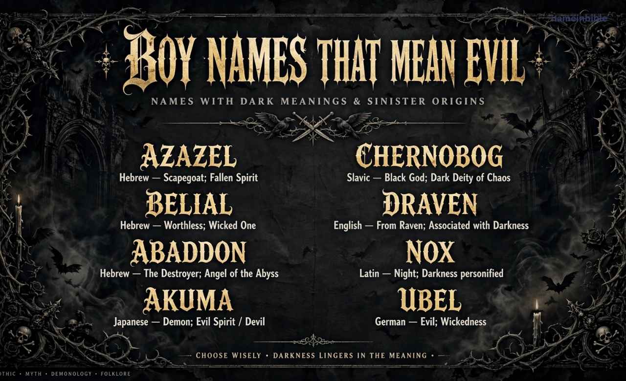 Boy Names That Mean Evil