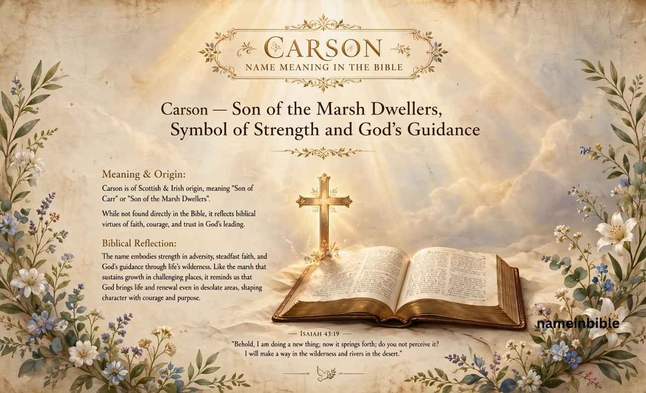 Carson Name Meaning in the Bible